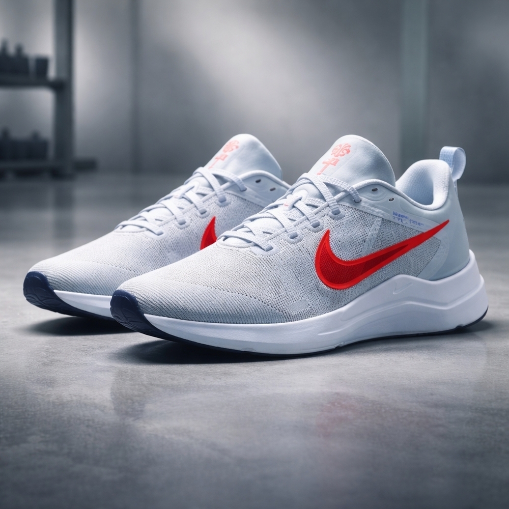 NWT Nike Downshifter 12 Men's Running Shoes Grey Crimson Size 9.5